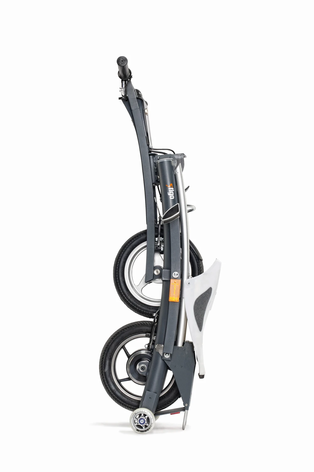 When folded, the Stigo is 45 x 40 cm and weighs 17 kg