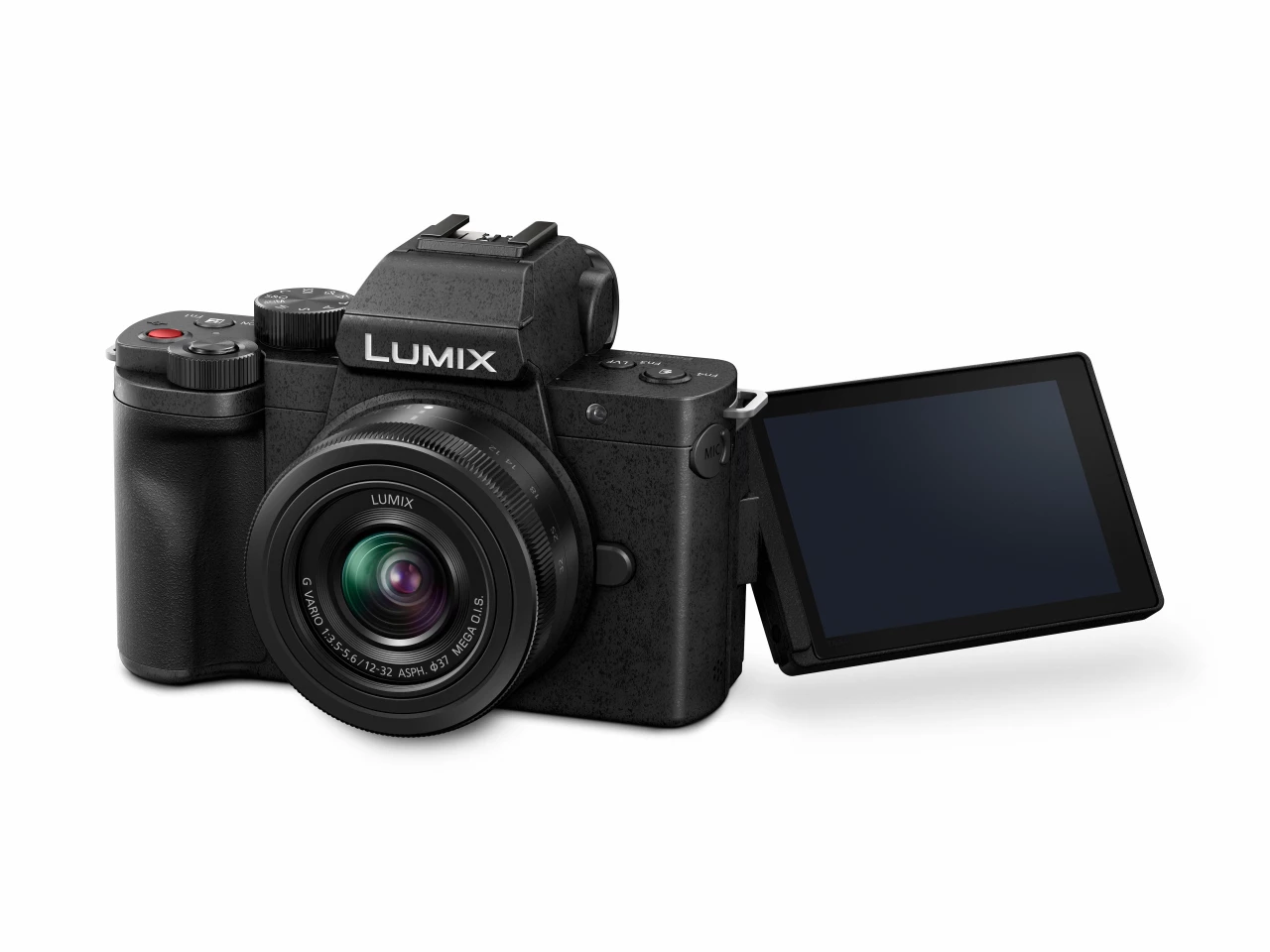 The Lumix G100 features a 3-inch touch-enabled free-angle LCD monitor that will auto start video recording when placed in selfie mode