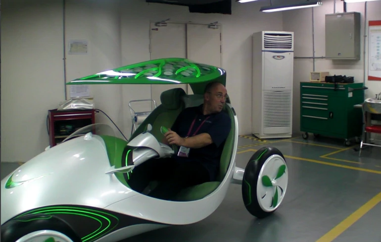 Mike Hanlon gets a ride to the future in the Yez concept car