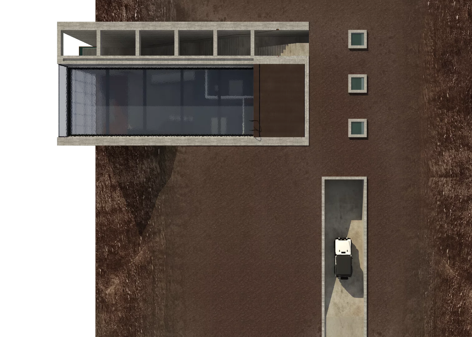 Architectural plan of Casa Brutale