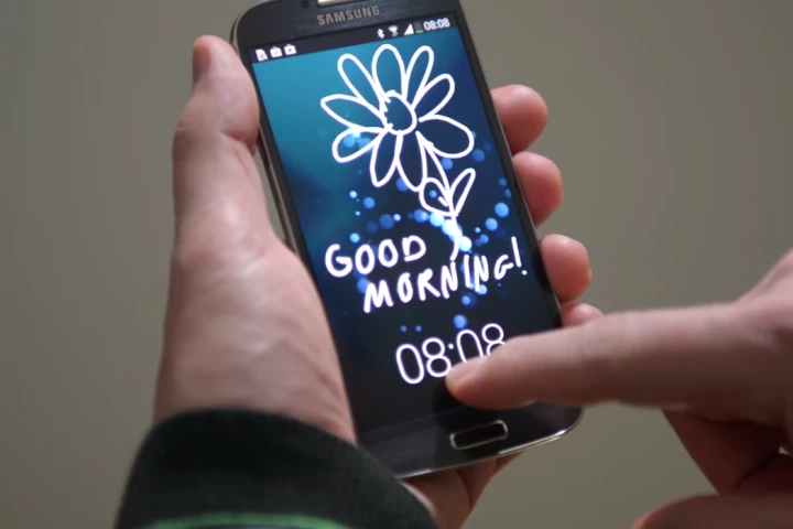 The LokLok app in use