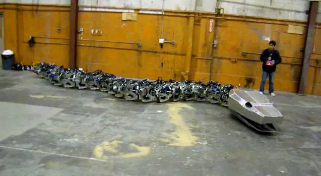 Titanoboa is a robotic life-size replica of a prehistoric snake, created to bring attention to our society's reliance on fossil fuels