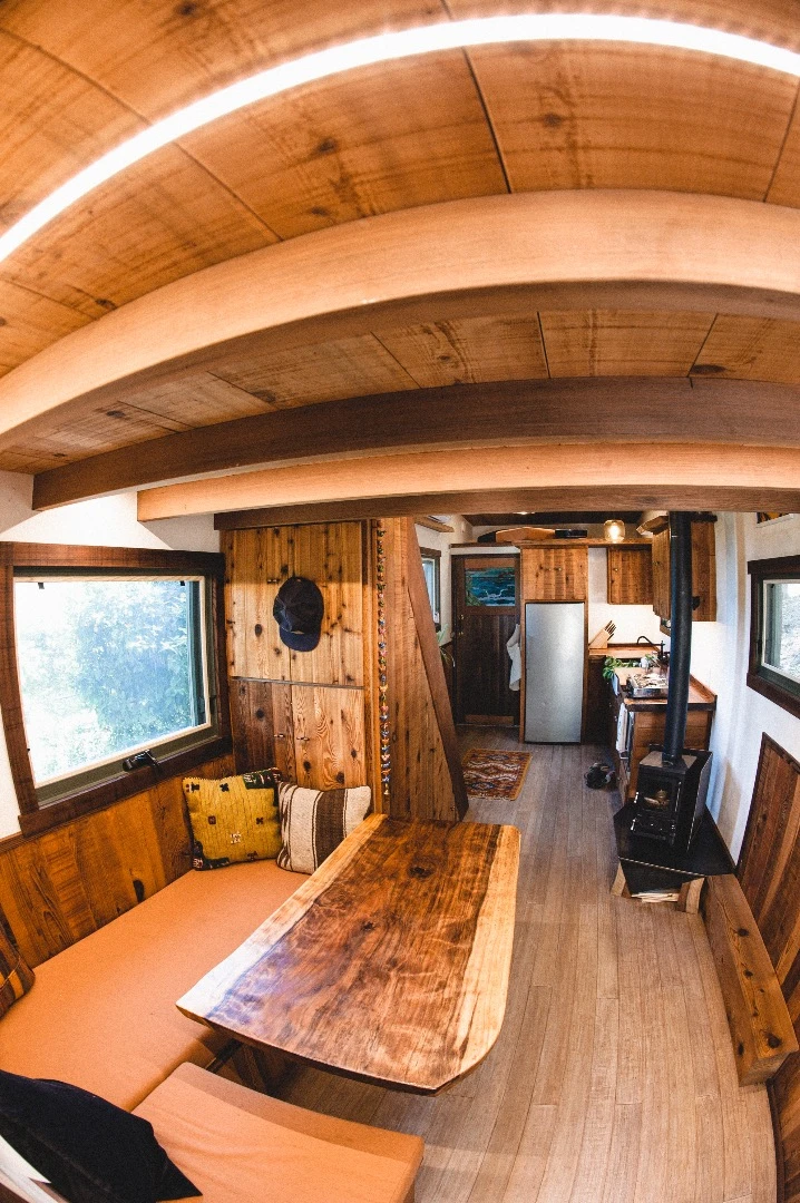 El Toro's dining table drops down to turn the space into a guest bed