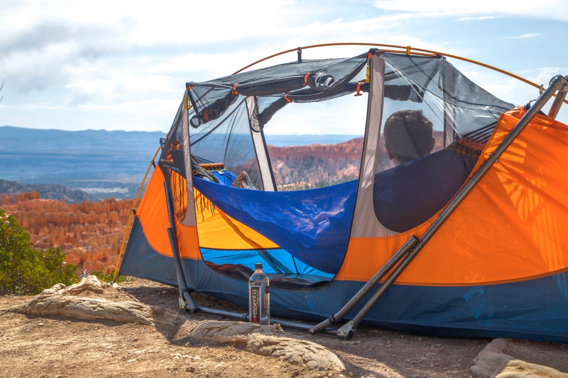 The Tammock flips the hammock tent around into a freestanding ground tent