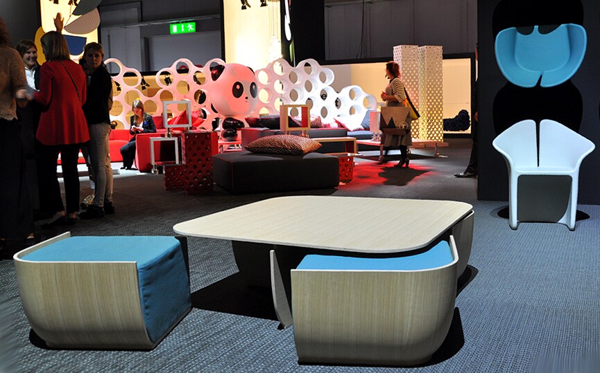 Space-saving lounge and coffee table by Cappellini (Photo: Edoardo Campanale/Gizmag.com)