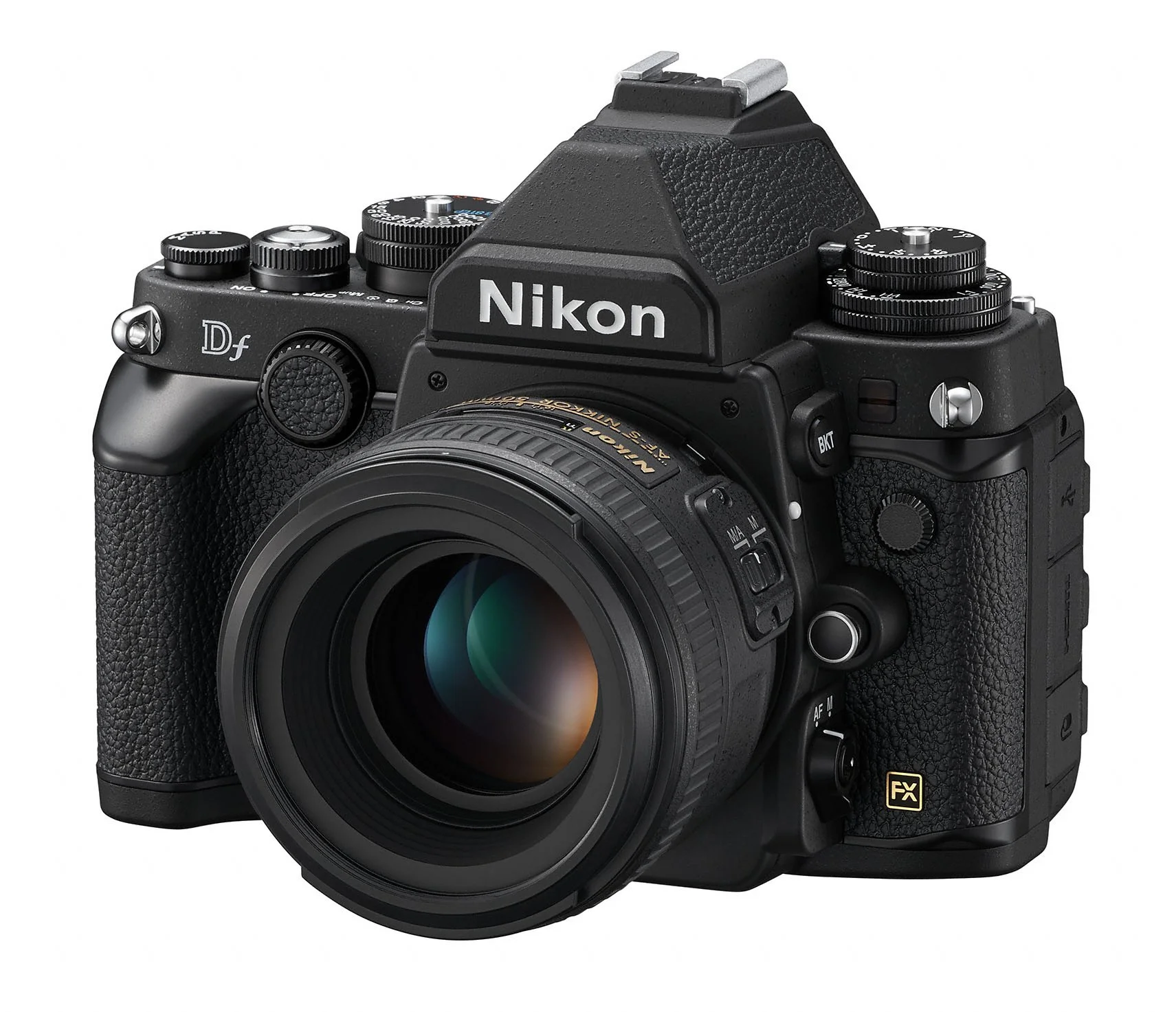 Available in silver or black color schemes, the Nikon Df will go on sale later this month with a body-only price of US$2,800, or $3,000 with the 50-mm F1.8 G kit lens