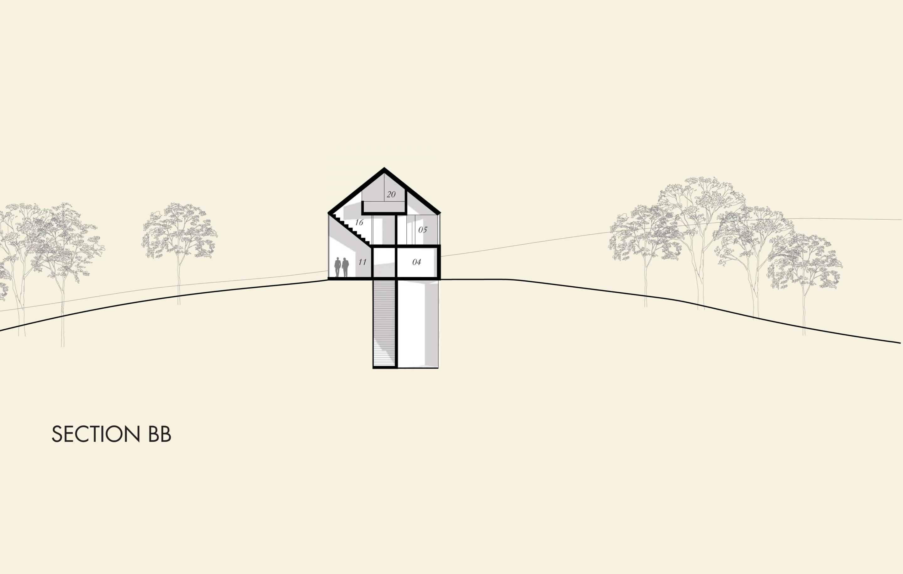 Architectural sketches of A House That Floods