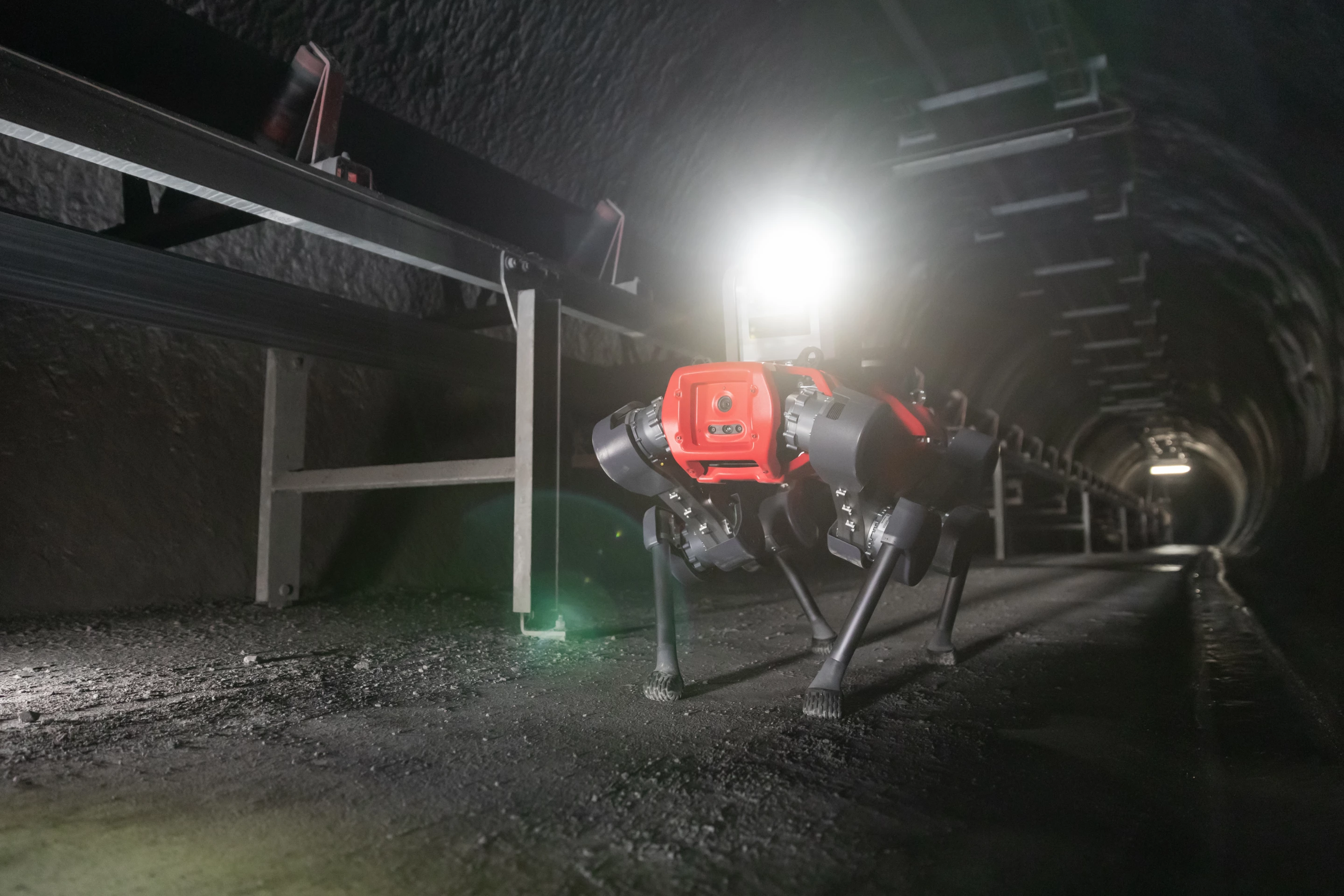 The inspection unit on its back includes a powerful LED spotlight