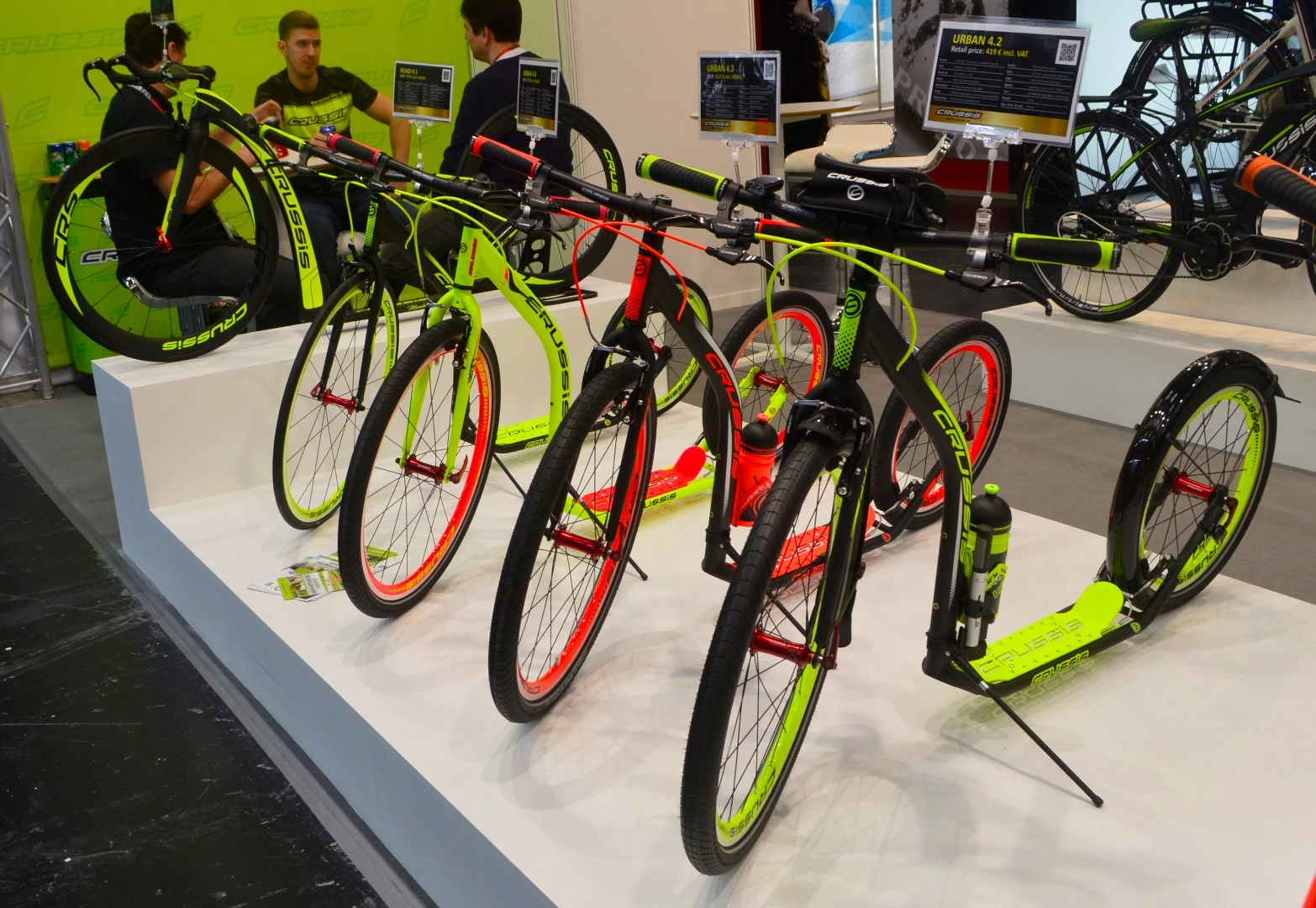 A Czech company, Crussis specializes in "foot bikes" (kick scooters with big, ol' wheels built for various purposes), along with more traditional pedaled electric bikes