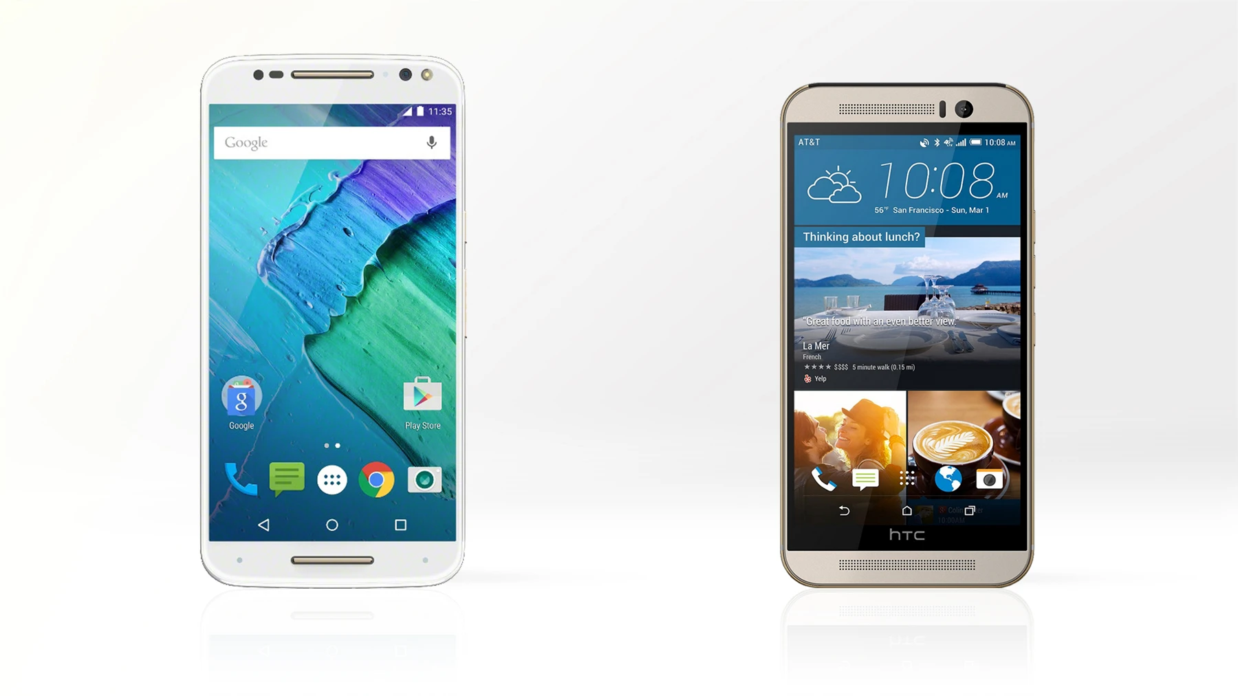 How do HTC and Motorola's 2015 flagships compare?