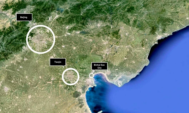 Binhai Eco City is located on the outskirts of Tianjin in north China
