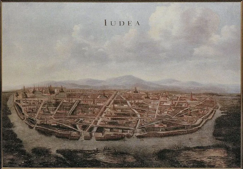 A painting of Ayutthaya commissioned by the Dutch East India Company (Image: Josh)