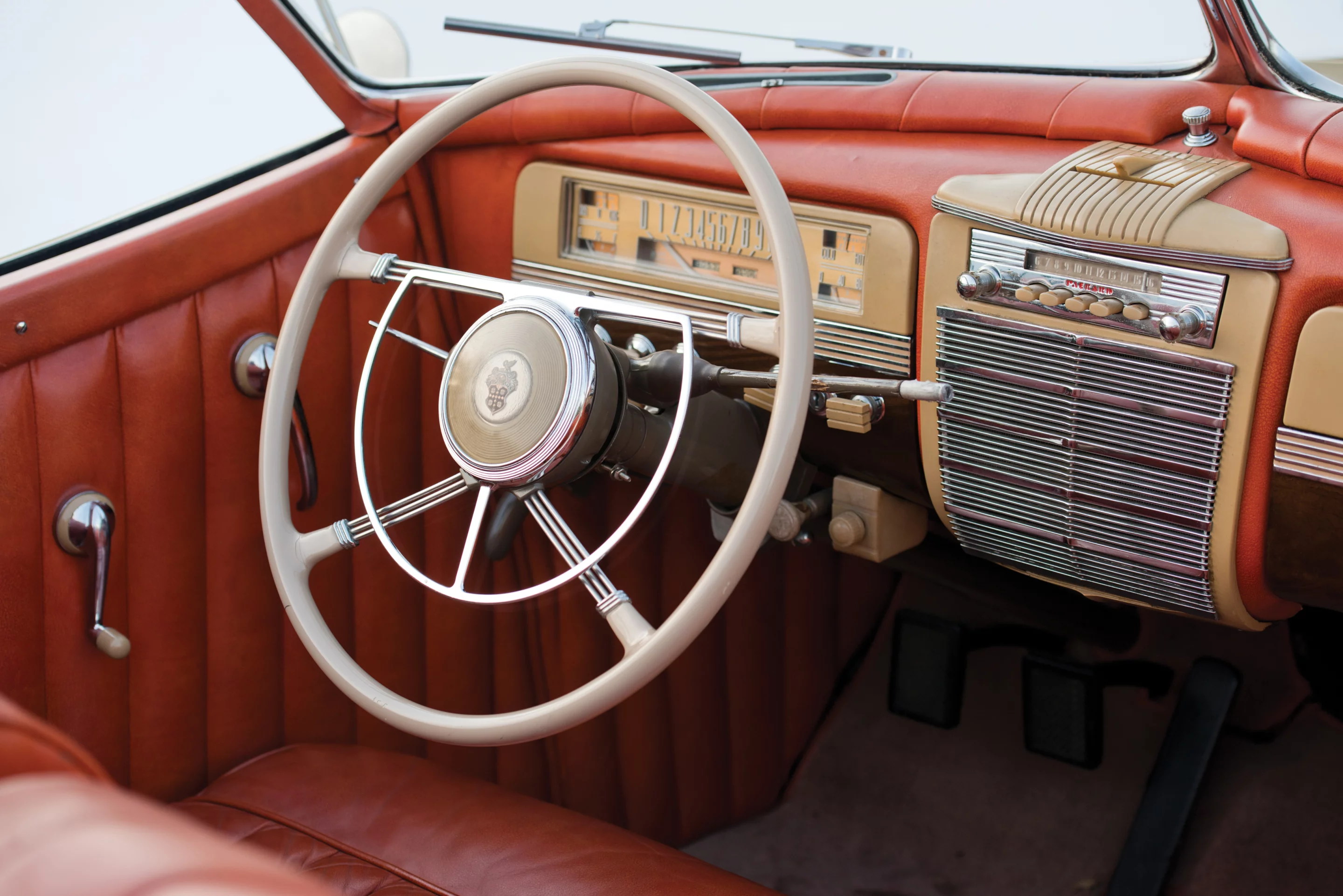 The aircraft style padding bucket seats of the interior where an unusually sporty touch for the era