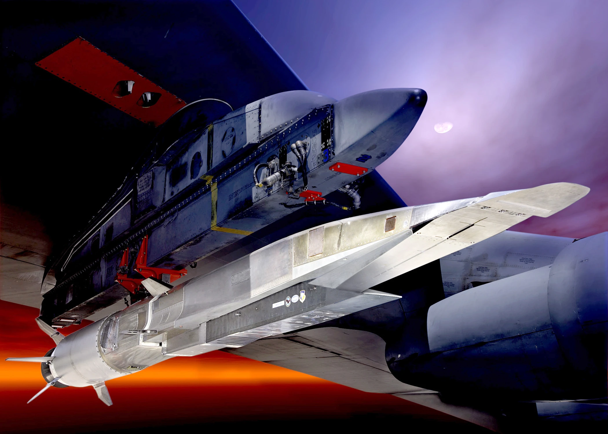 X-51A mounted on the wing of a B-52H bomber (Photo: US Air Force)