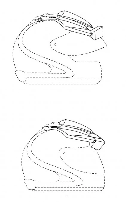 The heads-up display and how it will sit on your helmet