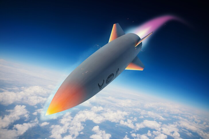 Artist's concept of the hypersonic missile