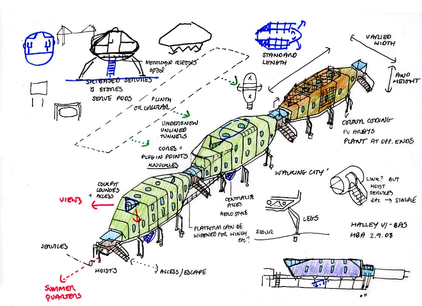 Architectural sketch of Halley VI