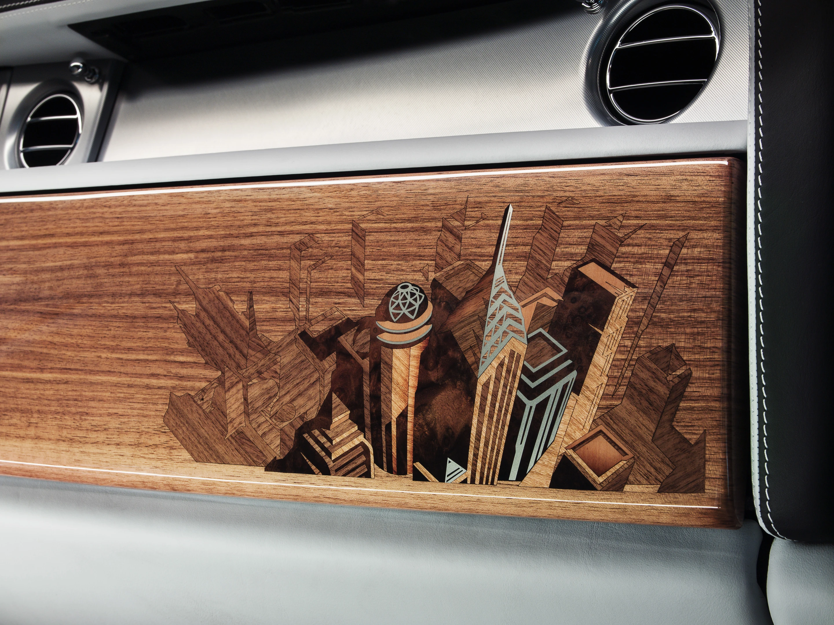 The Rolls-Royce Phantom Metropolitan marquetry skyline