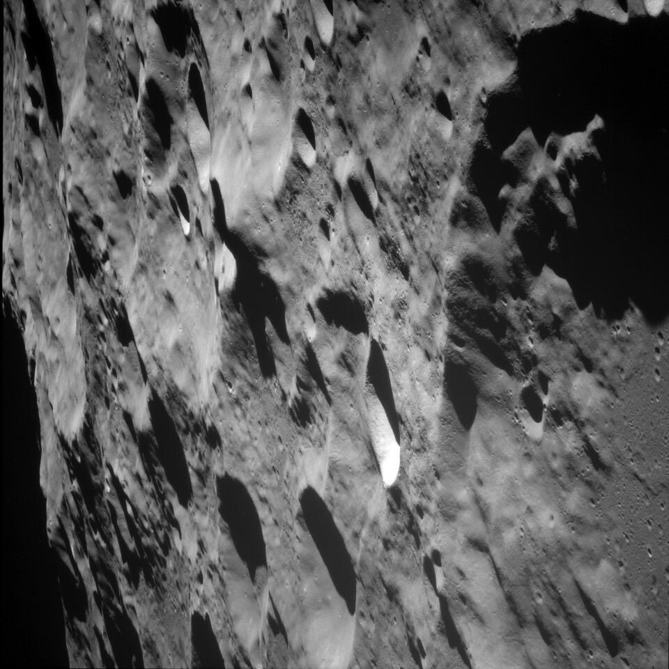 Image of the lunar surface captured during the historic Apollo 11 mission
