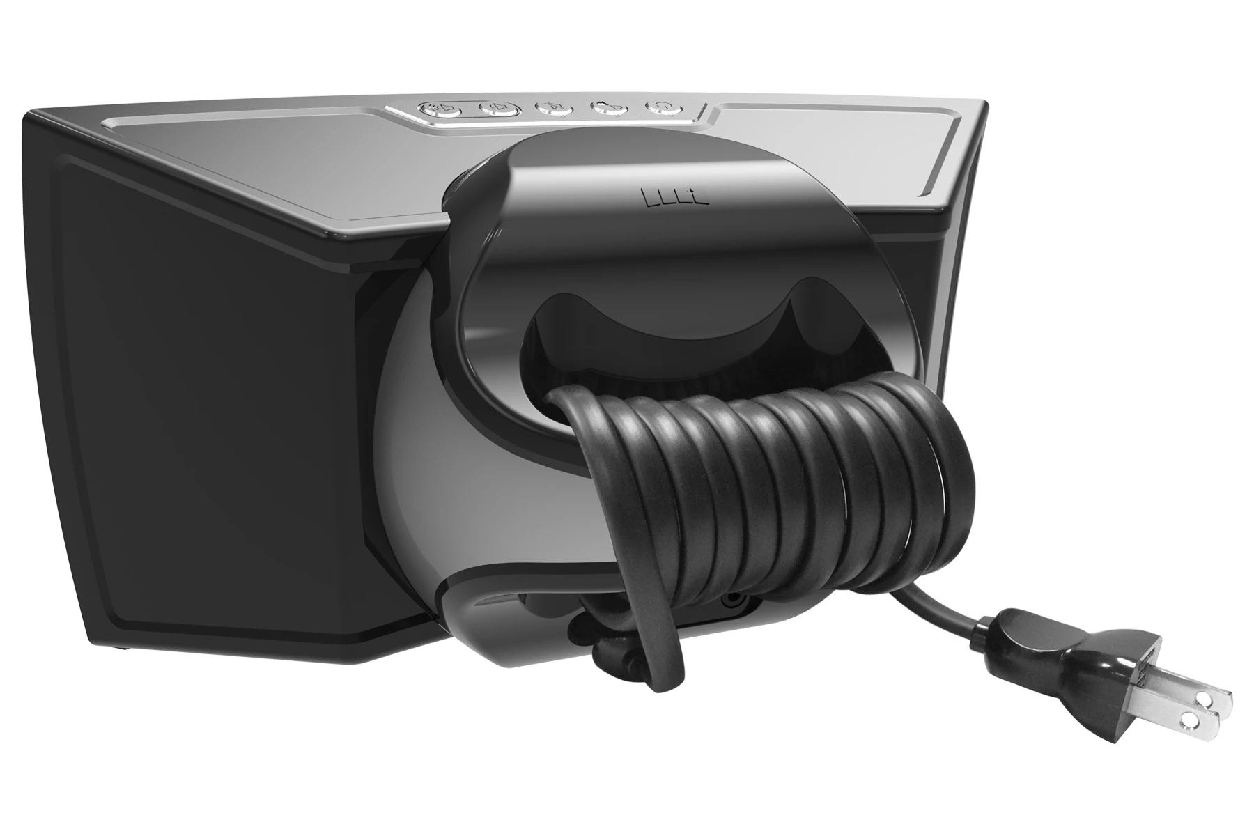 The carry handle at the rear doubles as a handy cable tidy