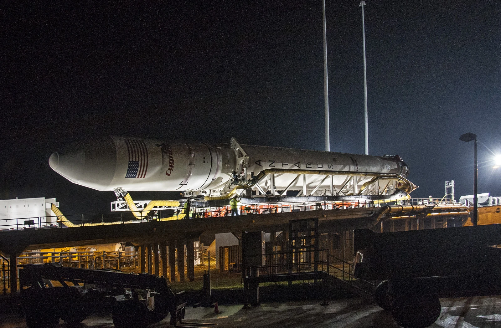 Roll out of Antares (Image: NASA)