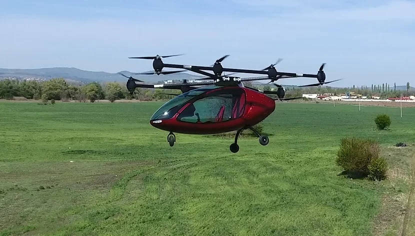 The range of the autonomous Passenger Drone is claimed to be around 20 miles (32 km/h)