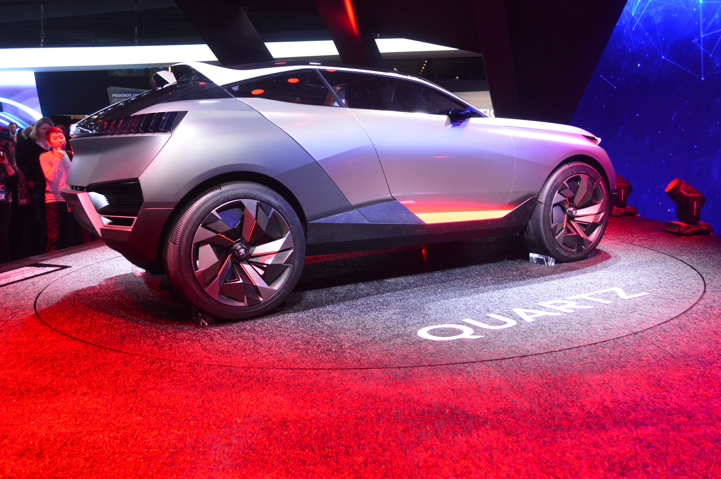 The Peugeot's door frames are milled from a solid block of composite, then colored red (Photo: C.C. Weiss/Gizmag)