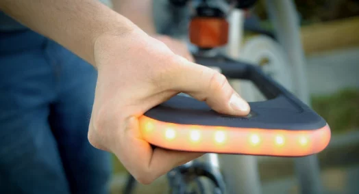 The BrightLoc's tail light module and shackle are mounted on the seatpost