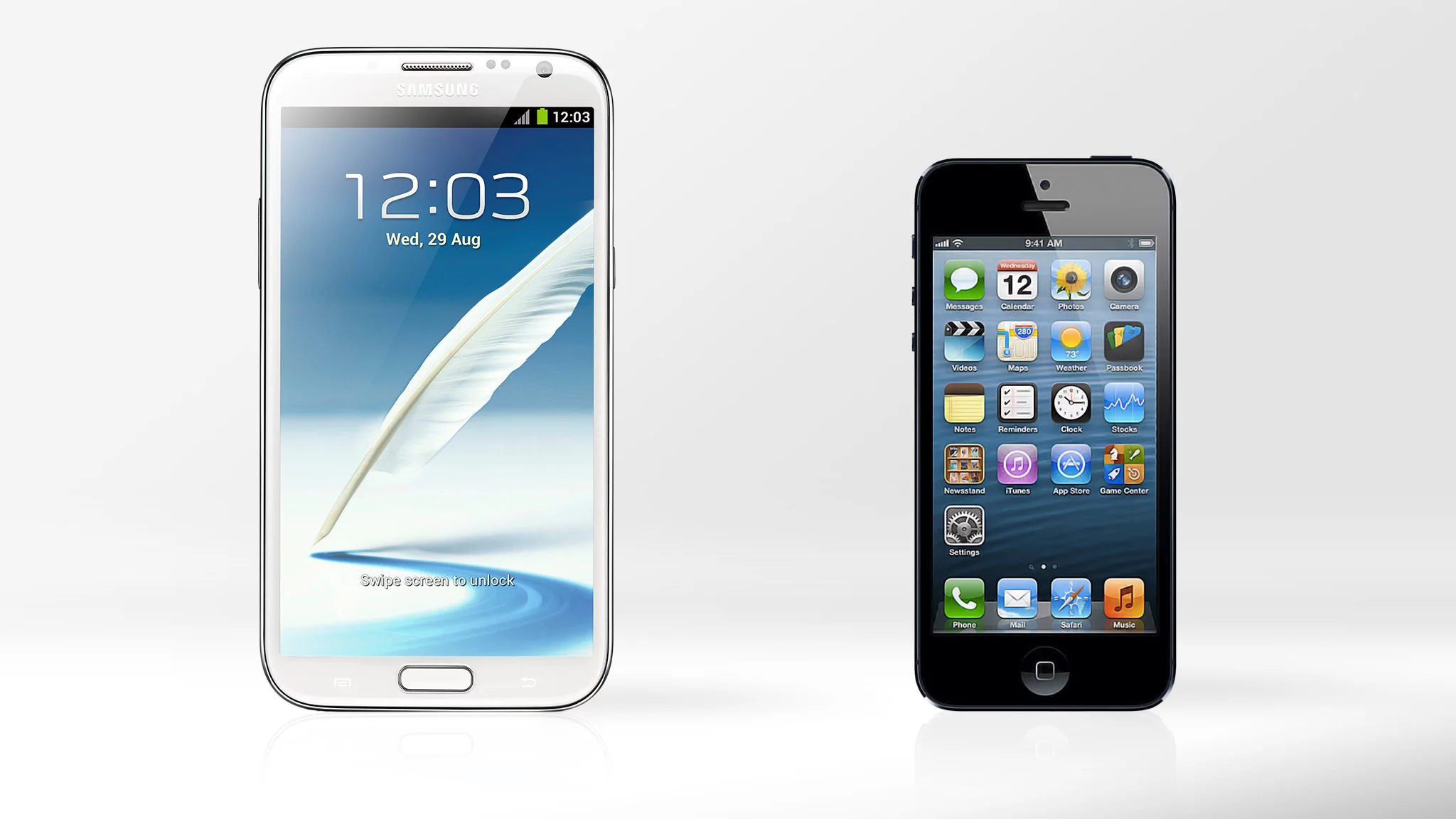 Gizmag compares the specs and features of the Galaxy Note 2 and iPhone 5