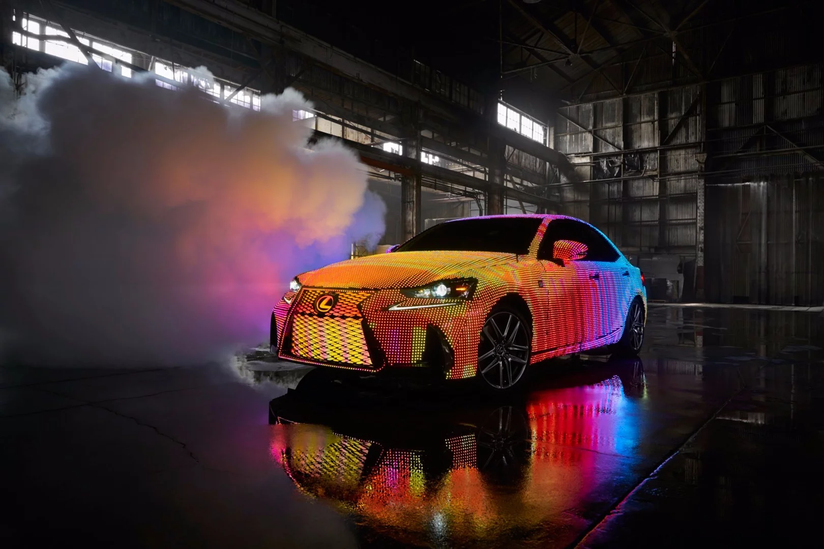 The Lexus LIT IS produces 150,000 lumens at full illumination