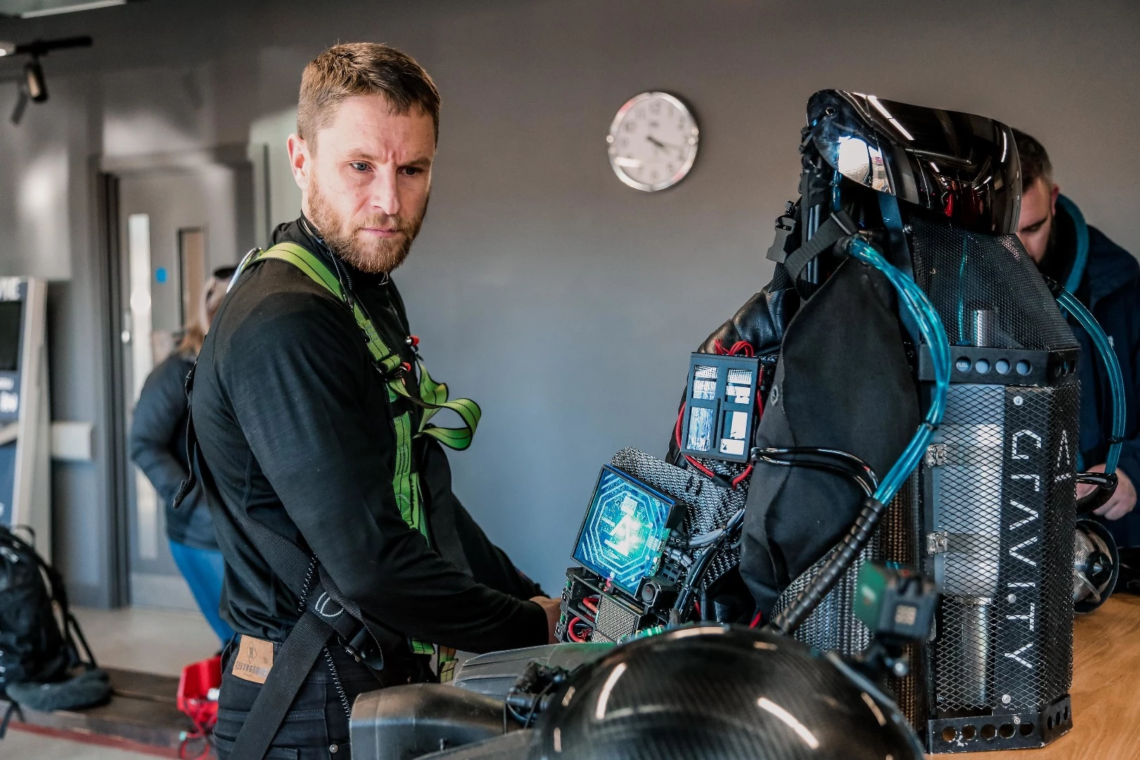 Richard Browning with the Gravity jet suit