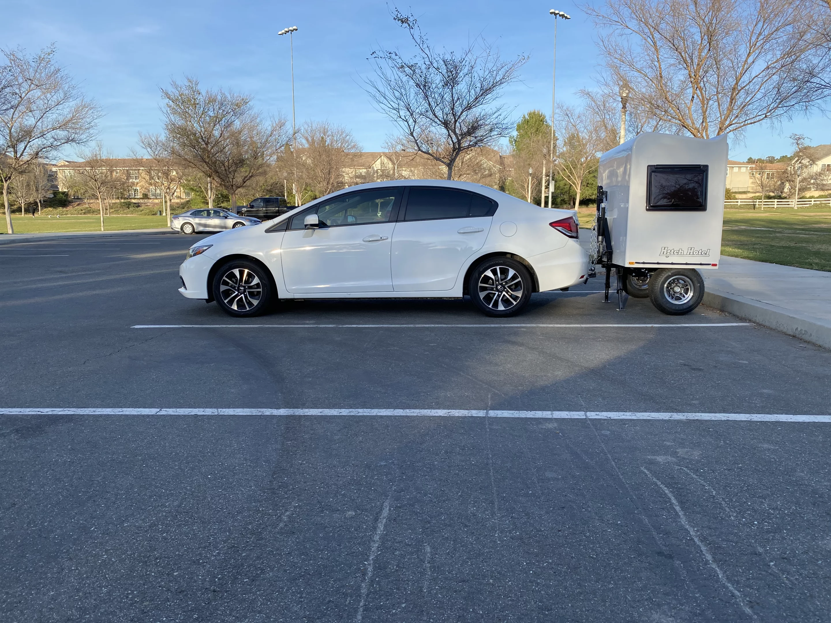 Hitch Hotel co-founder Gil Goren says the new Traveler can work with any Class 1 hitch in the world, expanding its appeal to drivers of small cars that can't handle the hitch weight of the original Hitch Hotel Classic