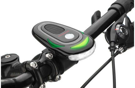 The CycleNav also features a built-in headlight