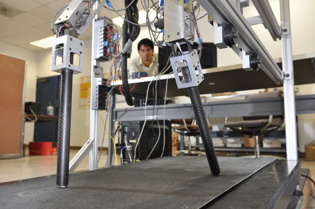 AMBER 2 demonstrating bipedal locomotion on a treadmill