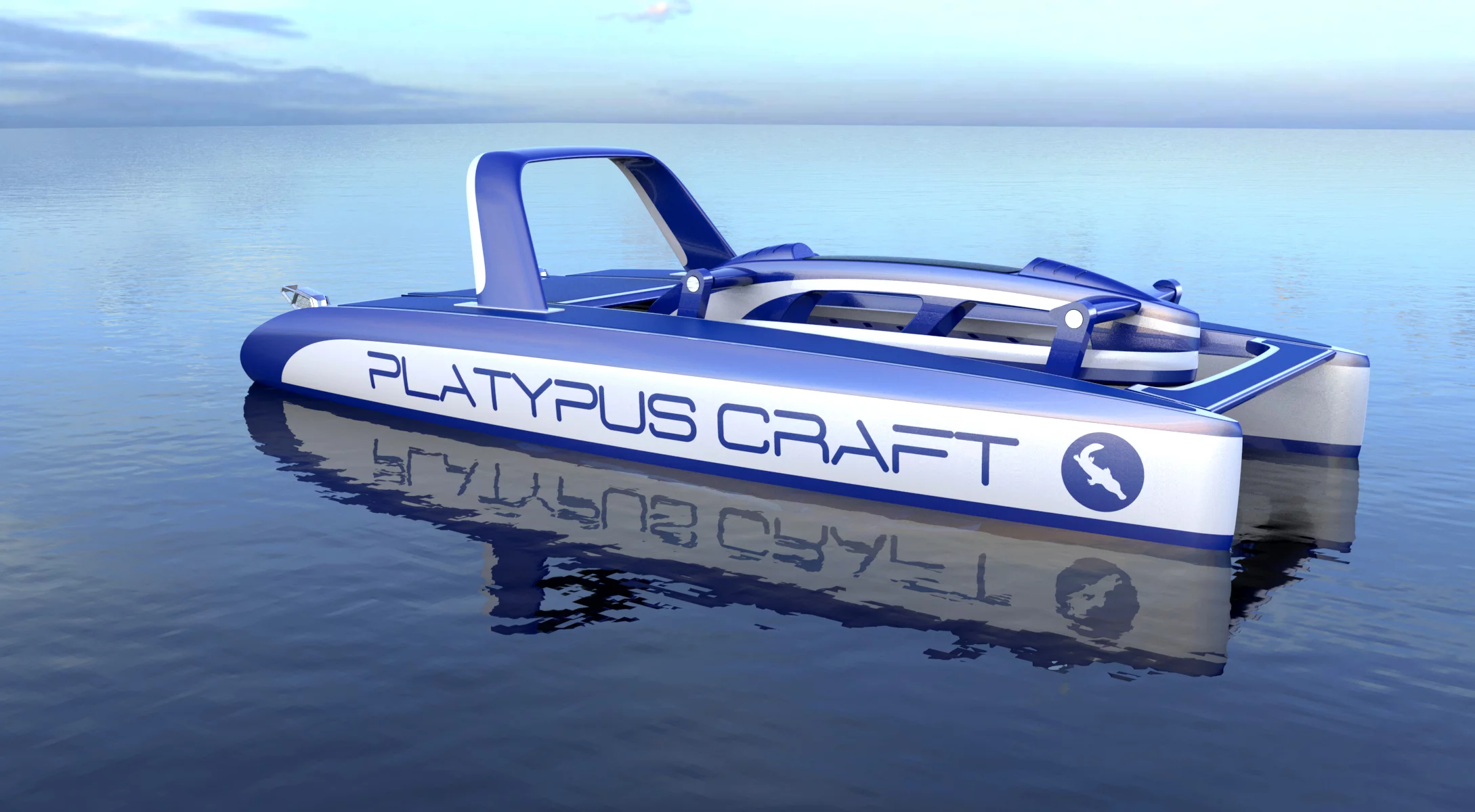 High angle view of the final Platypus design right side