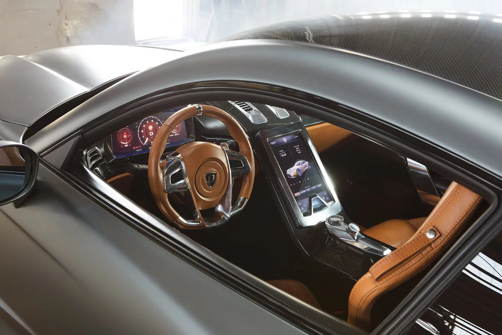 The Berlinetta features a large touch screen and color dash