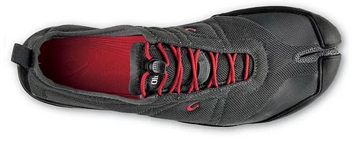 The shoe's split toe adds dexterity