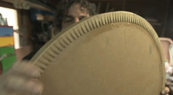 The cardboard is treated with a secret coating of Gafni’s own design, said to make it both waterproof and fireproof, before finally being painted and assembled