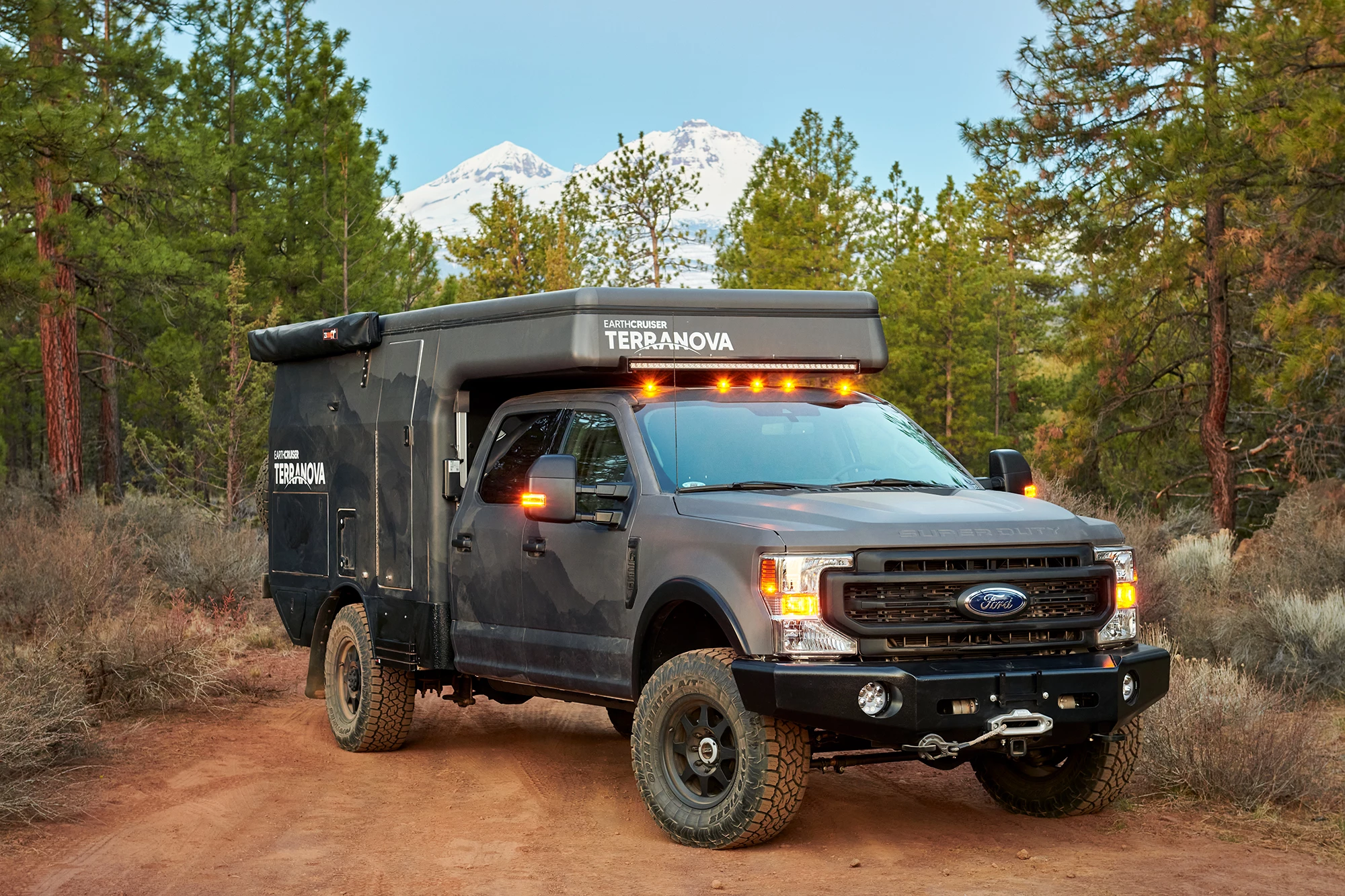 EarthCruiser turns the Ford F-350 into an all-season, all-terrain expedition motorhome