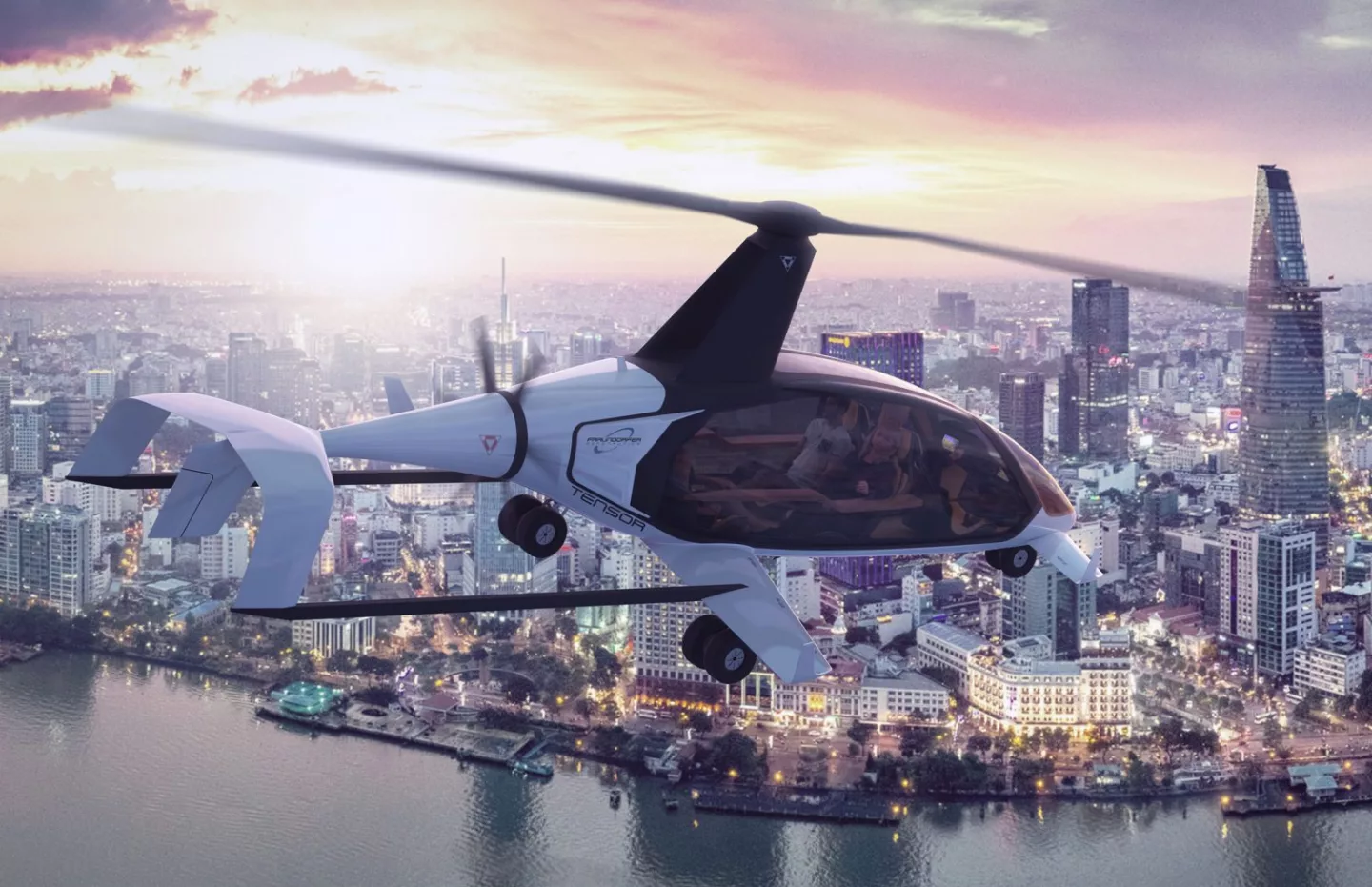 The end goal here is a six-seat Tensor capable of air taxi duties