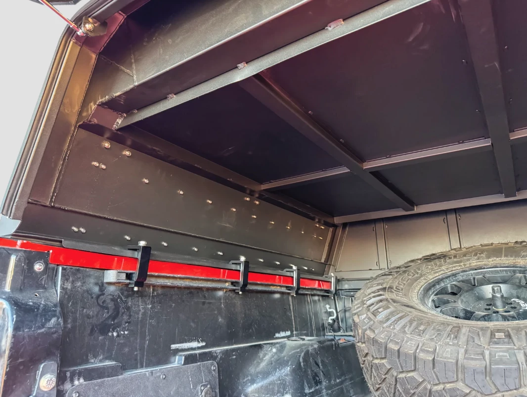 A closer look at the integrated tent floor