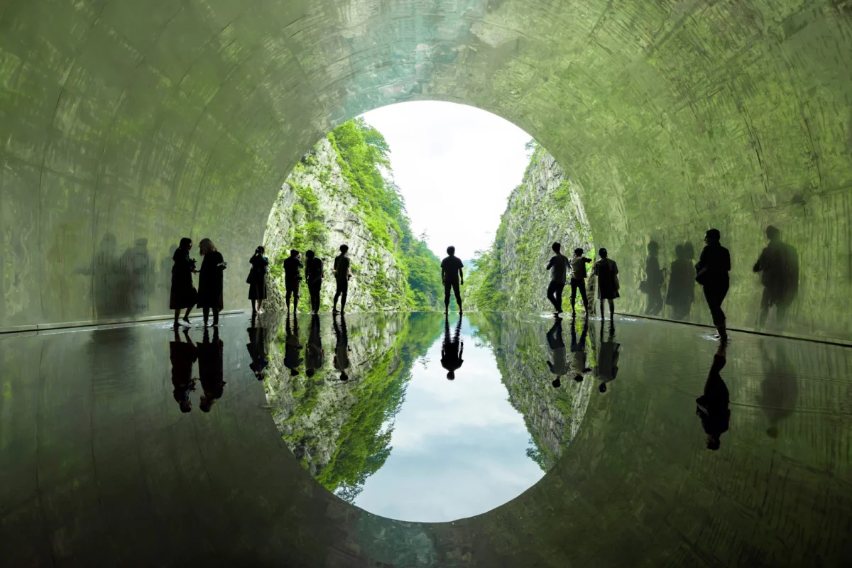 The Kiyotsu Gorge Tunnel was renovated by MAD Architects as part of the 2018 Echigo-Tsumari Triennale
