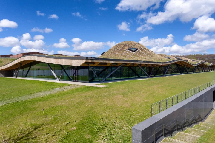 According to Rogers Stirk Harbour + Partners, the building's roof is one of the most complex timber structures in the world
