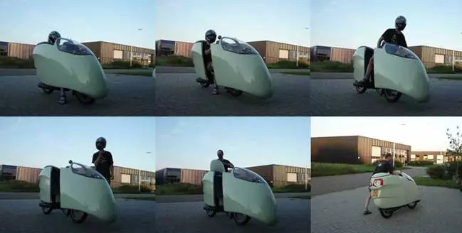 Jacobs demonstrating his modified Honda Innova 125i