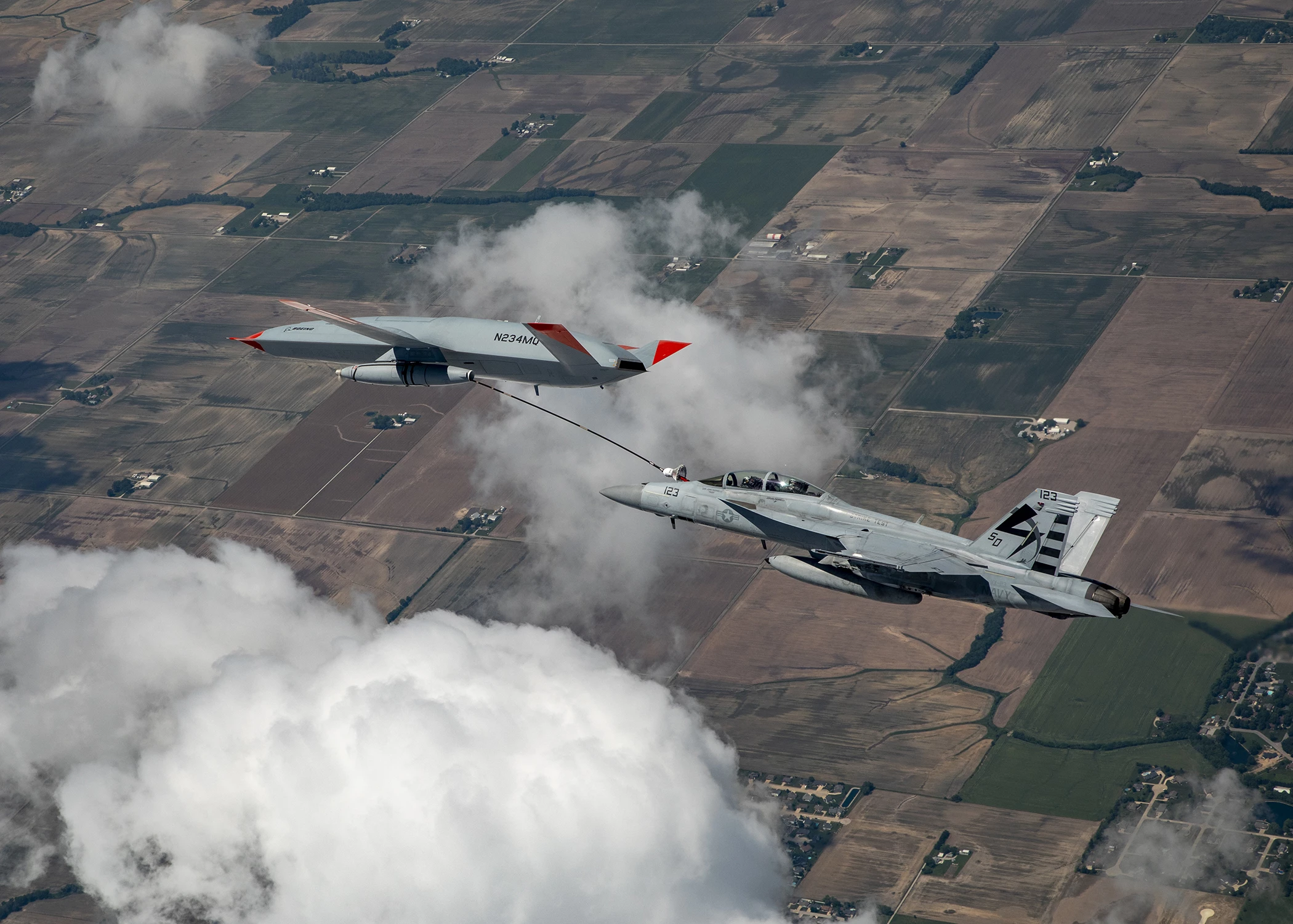 The refuelling exercise came after 25 prior test flights of the MQ-25 T1