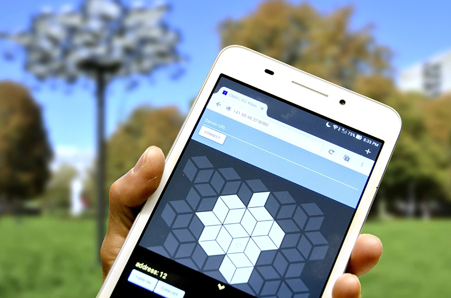 The smart panels making up the intelligent canopy connect with autonomous drones equipped with grippers over a communications network, enabling the aircraft to assemble them in ways that respond to the environment
