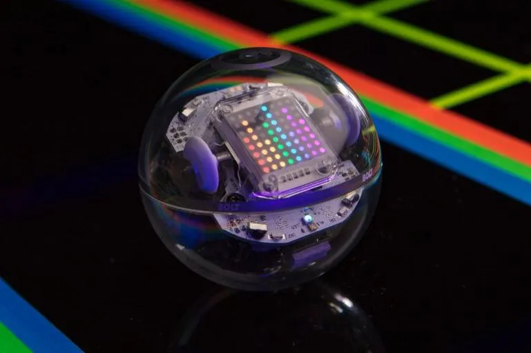 The Sphero Bolt is an eye-catching, programmable robot ball