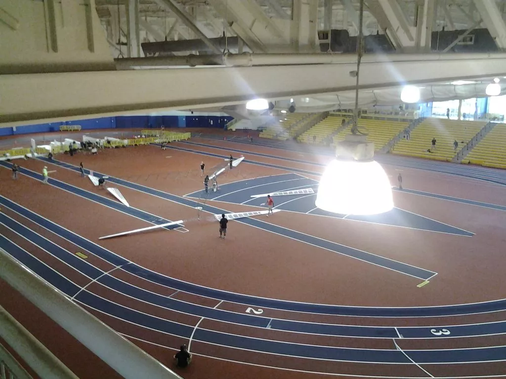 The venue for the latest series of record attempts was changed from the University's Reckord Armory to the bigger Prince George's Sports and Learning Complex, to better accommodate the new craft