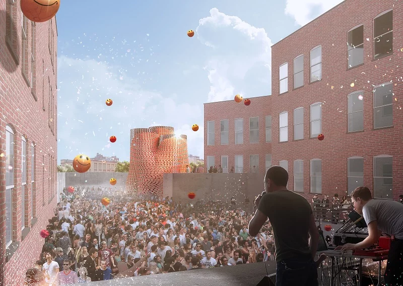 Hy-Fi was conceived by New York architecture firm The Living