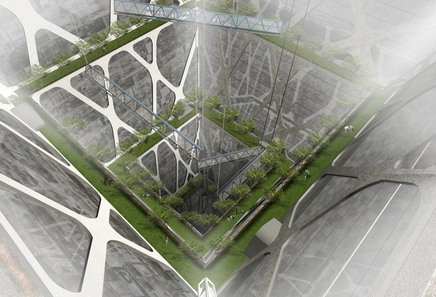 Called The Earthscraper, this is an upside-down skyscraper proposed for Mexico City. This inverted building was suggested a way to enhance urban density without crowding the city skyline